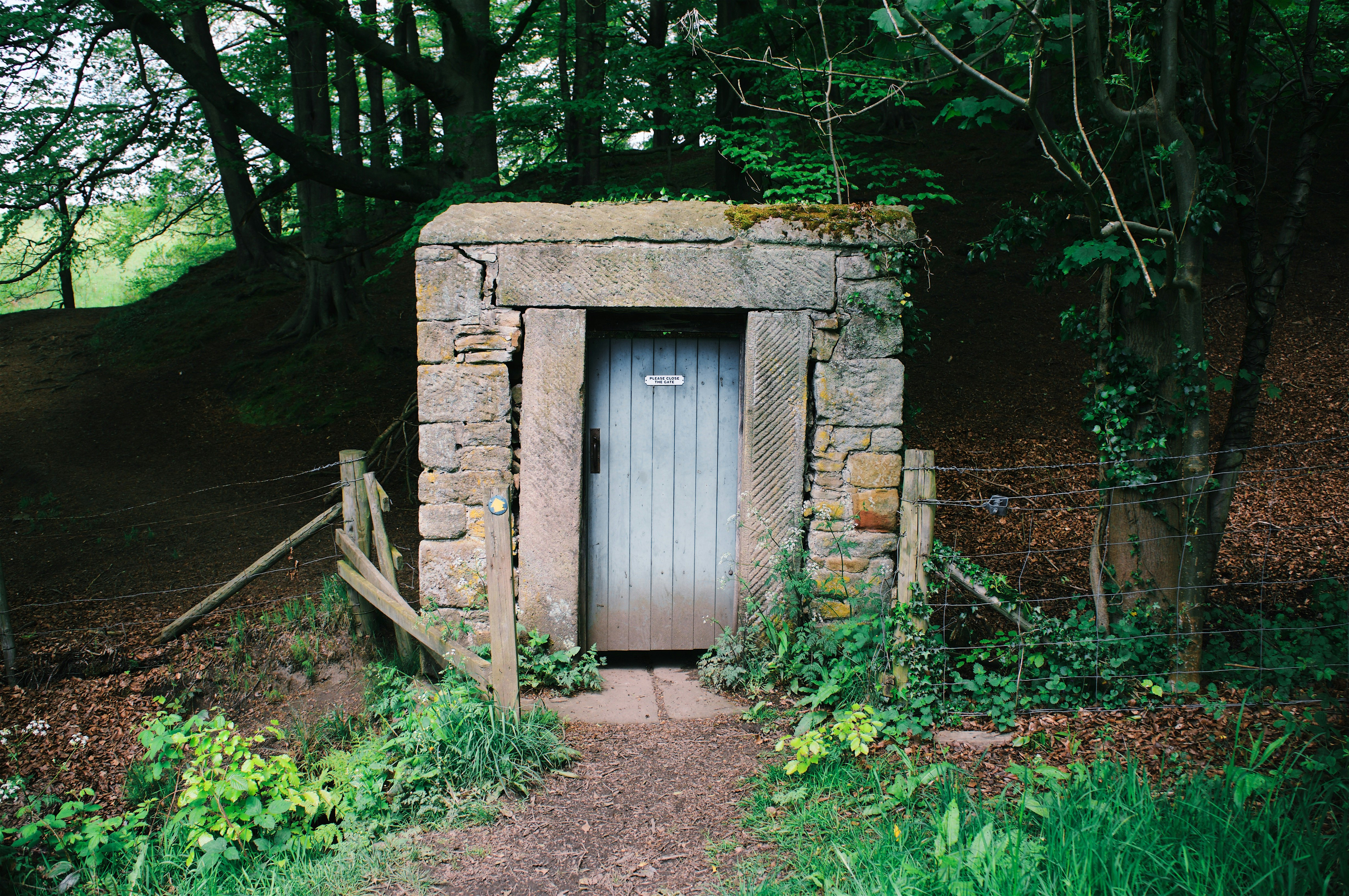 closed shed door